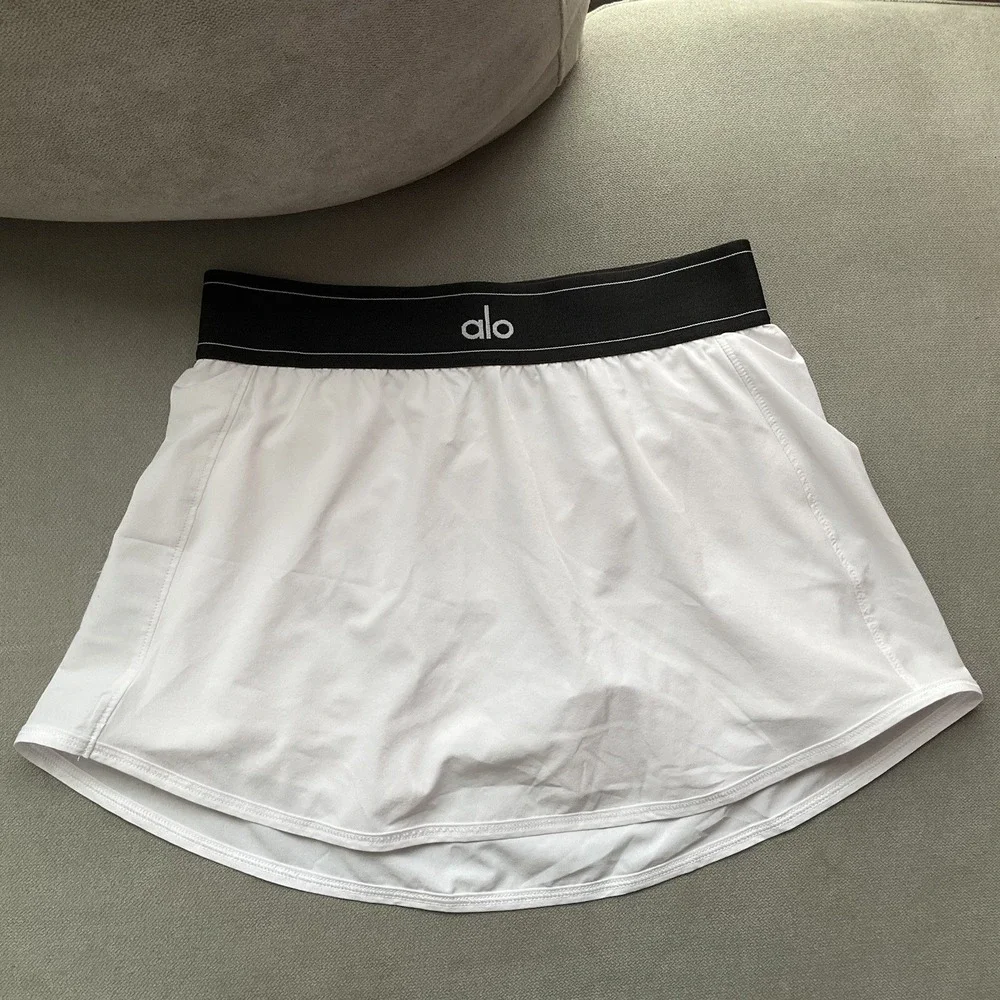 Alo Yoga Match Point Tennis Skirt White S
